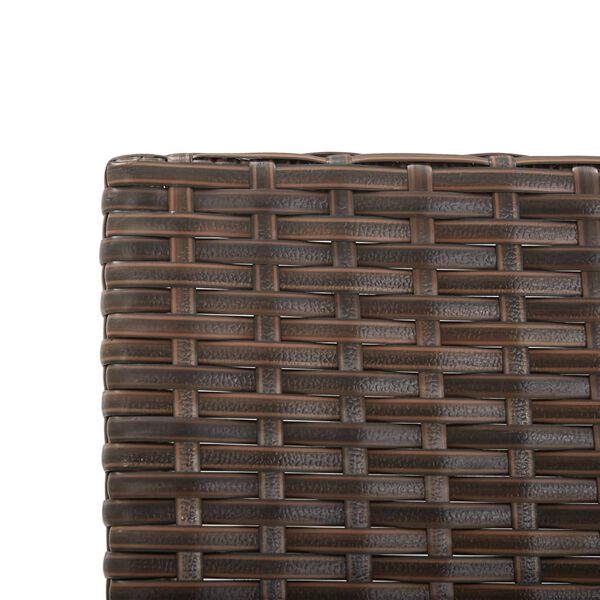vidaXL Garden Bench with Cushions 176 cm Brown Poly Rattan