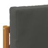 vidaXL Outdoor Sofa Solid Acacia Wood and Polyester Natural