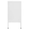 vidaXL Sideboard White 105x35x70 cm Steel and Tempered Glass