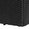 vidaXL Sun Lounger with Cushion Poly Rattan Black