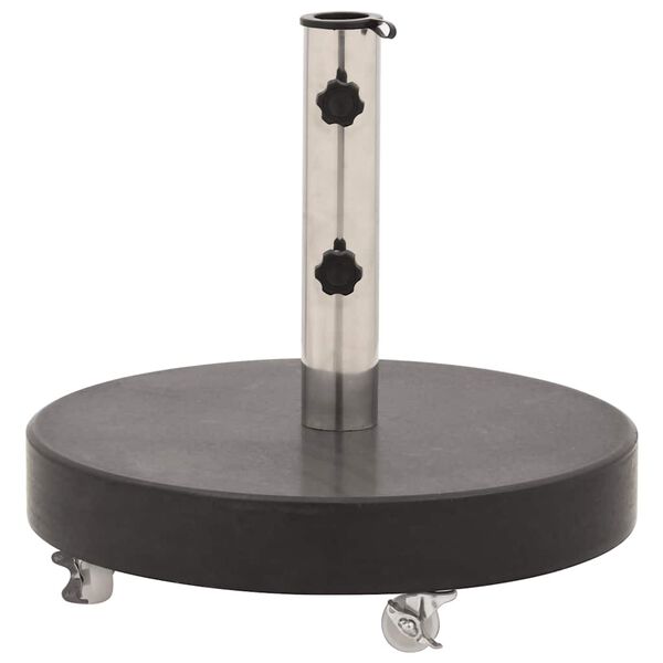 vidaXL Parasol Base Granite 30 kg Round Black