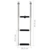vidaXL Folding Boarding Ladder 3-step Stainless Steel