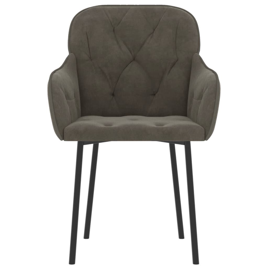 vidaXL Dining Chairs 2 pcs Dark Grey Velvet
