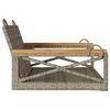 vidaXL Swing Bench Grey 63x62x40 cm Poly Rattan