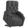 vidaXL Stand up Massage Recliner Chair Dark Grey Fabric
