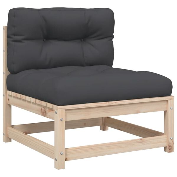 vidaXL 7 Piece Garden Sofa Set with Cushions Solid Wood Pine