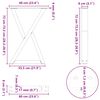 vidaXL Dining Table Legs 2 pcs Black 60x(72-73.3) cm Steel