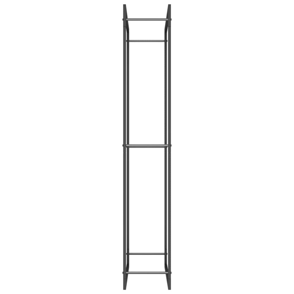 vidaXL Firewood Rack Matt Black 80x28x154 cm Steel