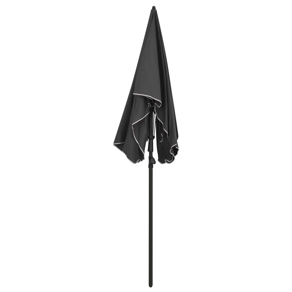 vidaXL Garden Parasol with Pole 200x130 cm Anthracite