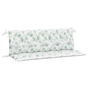 vidaXL Garden Bench Cushions 2 pcs Leaf Pattern 150x50x7 cm Fabric