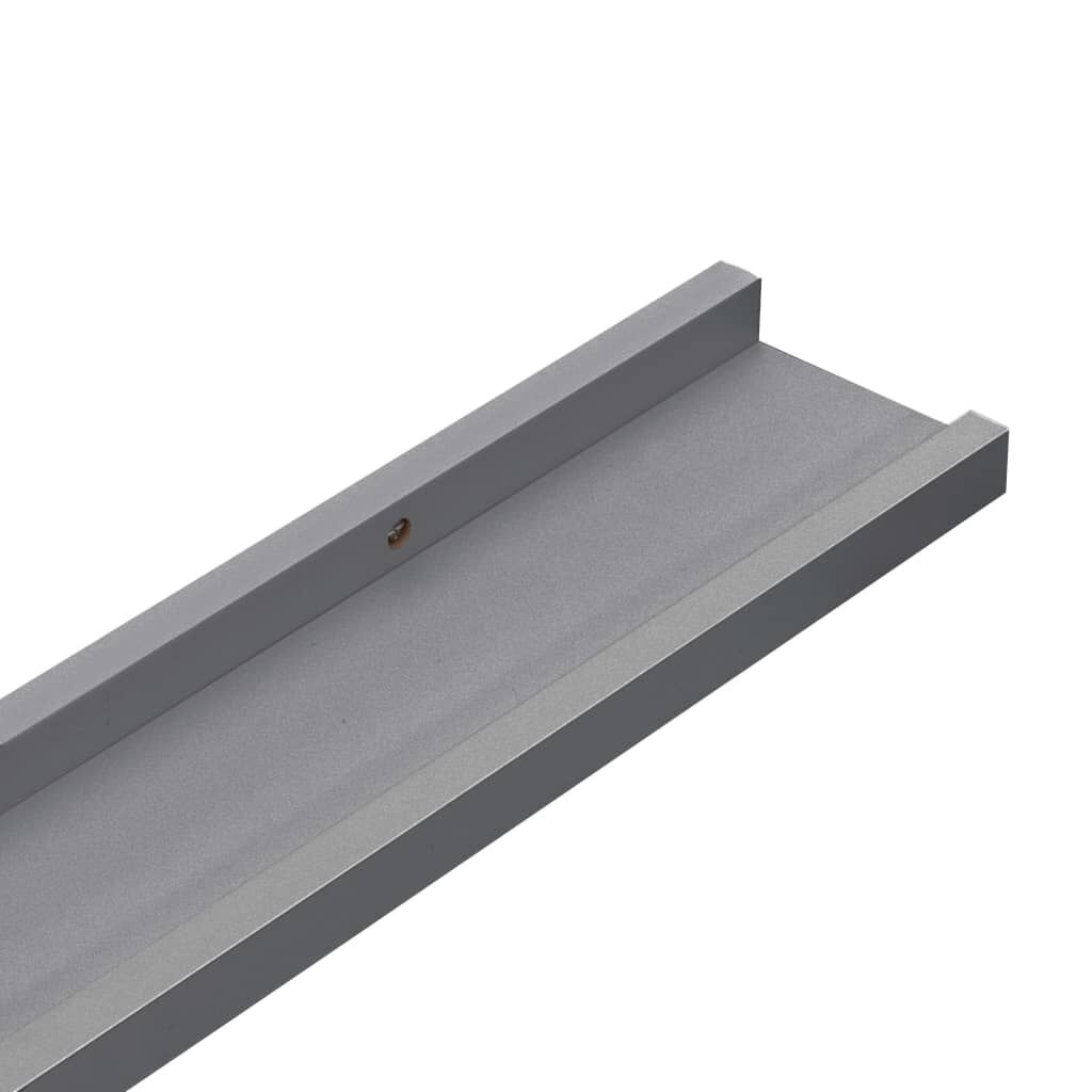 vidaXL Wall Shelves 4 pcs Grey 40x9x3 cm