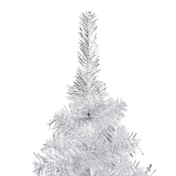 vidaXL Artificial Pre-lit Christmas Tree with Ball Set Silver 150 cm PET