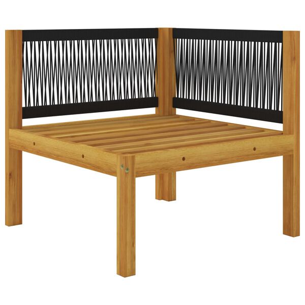 vidaXL 2-seater Garden Bench with Cushions Solid Acacia Wood