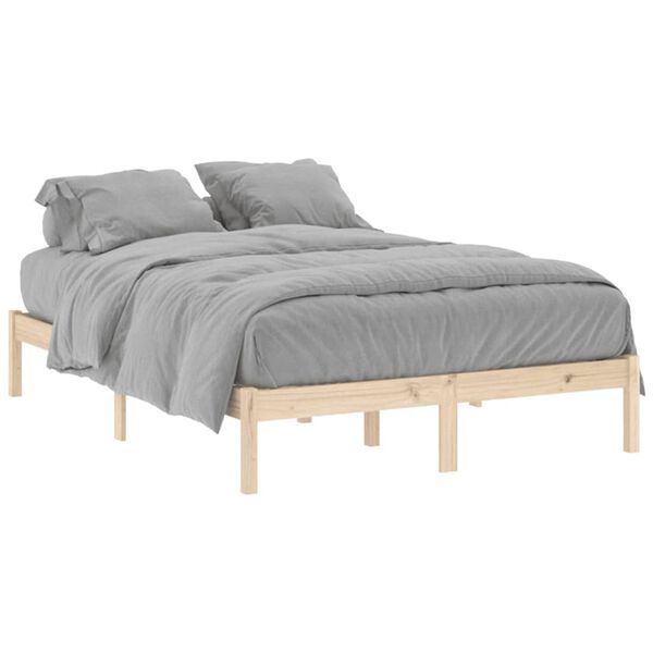 vidaXL Bed Frame without Mattress 137x190 cm Solid Wood Pine Full