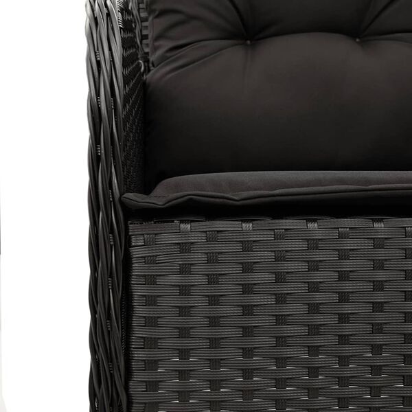 vidaXL 7 Piece Garden Dining Set with Cushions Grey Poly Rattan