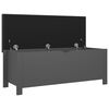 vidaXL Storage Box with Cushion Grey 105x40x45 cm