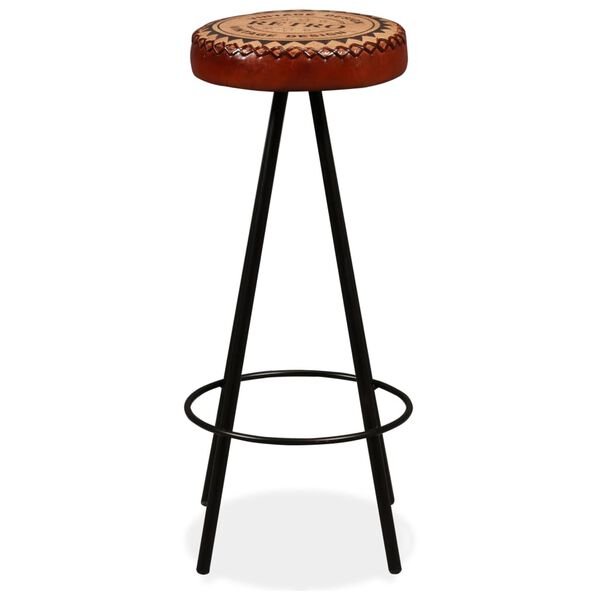 vidaXL Bar Set 3 Pieces Solid Wood Reclaimed. Genuine Leather & Canvas