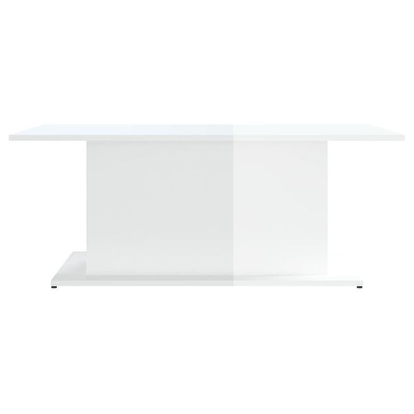 vidaXL Coffee Table High Gloss White 102x55.5x40 cm Engineered Wood