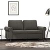 vidaXL 2-Seater Sofa Dark Grey 120 cm Velvet