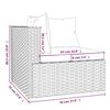 vidaXL 5 Piece Garden Lounge Set with Cushions Poly Rattan Black