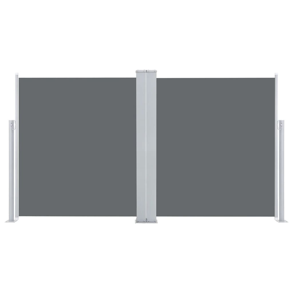 vidaXL Patio Retractable Double Side Awning 170x600 cm Anthracite