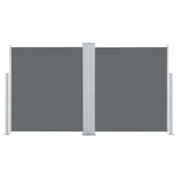 vidaXL Patio Retractable Double Side Awning 170x600 cm Anthracite