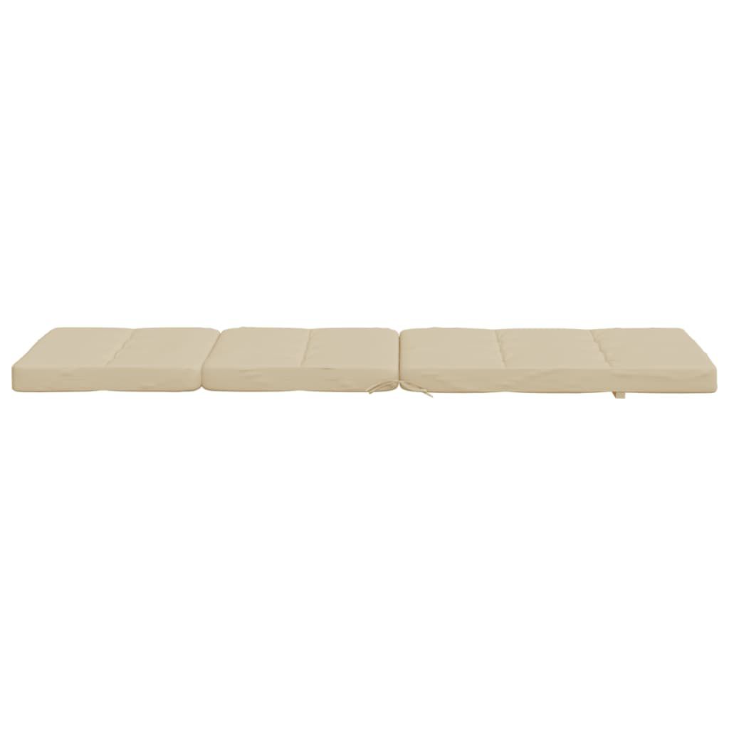 vidaXL Deck Chair Cushions 2 pcs Beige Oxford Fabric