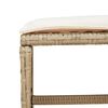 vidaXL 9 Piece Garden Dining Set with Cushions Beige Poly Rattan