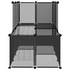 vidaXL Small Animal Cage Black 142x74x93 cm PP and Steel