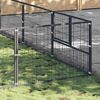 vidaXL Dog Kennel Black 48 m&sup2; Steel
