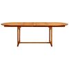vidaXL Garden Dining Table (160-240)x100x75 cm Solid Acacia Wood