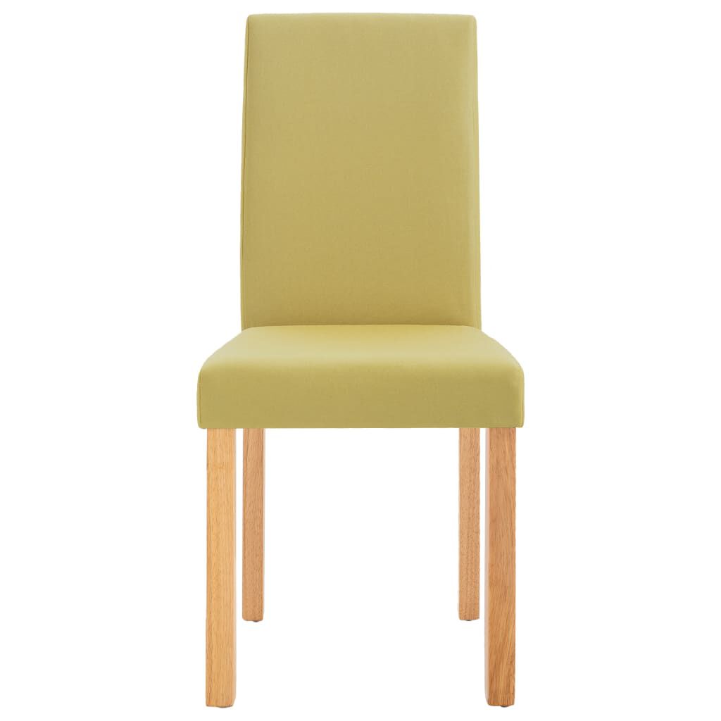 vidaXL Dining Chairs 2 pcs Green Fabric