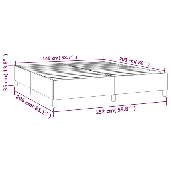 vidaXL Bed Frame without Mattress White Queen Faux Leather (US Only)