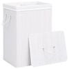 vidaXL Bamboo Laundry Basket White 72 L