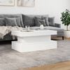 vidaXL Coffee Table with LED Lights White 90x50x40 cm