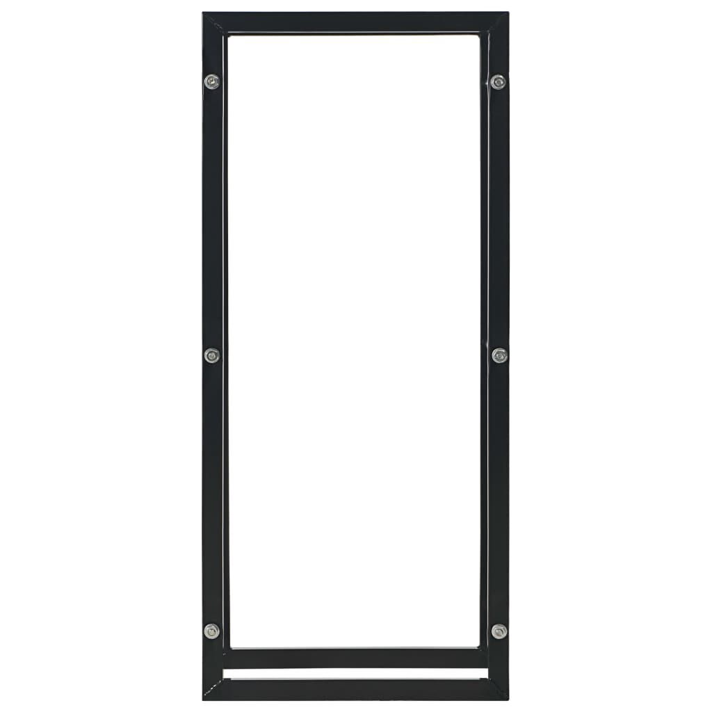 vidaXL Firewood Rack Black 44x20x100 cm Steel