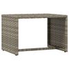 vidaXL Sunbeds 2 pcs with Table Grey Poly Rattan