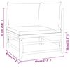 vidaXL 2 Piece Garden Lounge Set with Green Cushions Bamboo
