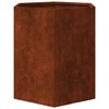 vidaXL Garden Planters 2 pcs Hexagon 46x40x45 cm Weathering Steel