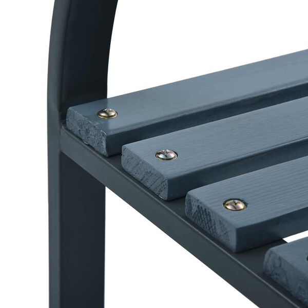 vidaXL Garden Chairs 2 pcs Grey Wood