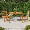 vidaXL 3 Piece Garden Dining Set Solid Wood Teak