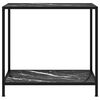 vidaXL Console Table Black 80x35x75 cm Tempered Glass