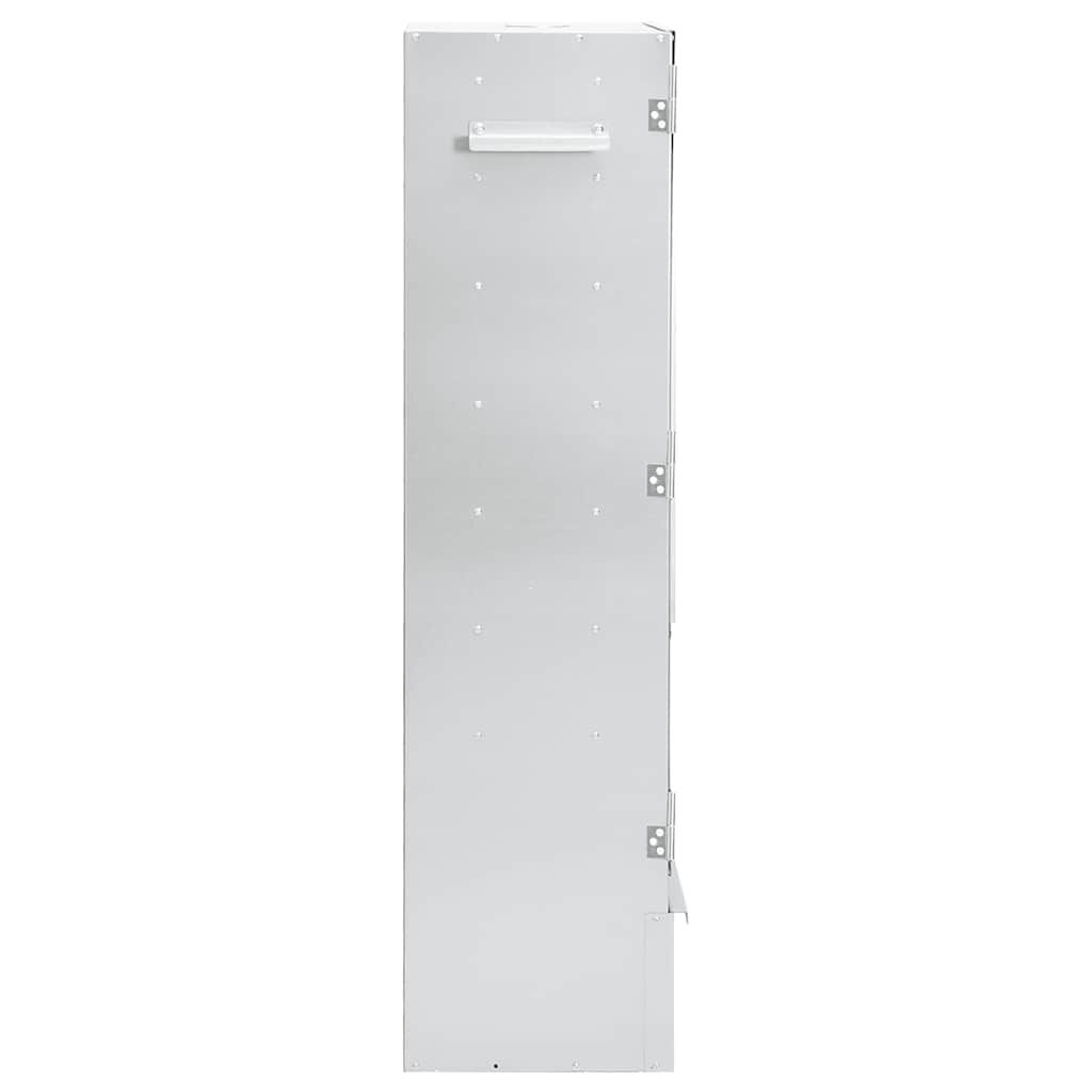 vidaXL BBQ Oven Smoker with Wood Chips 44.5x29x110 cm Galvanised steel