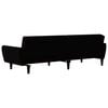 vidaXL 2-Seater Sofa Bed Black Velvet