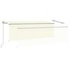 vidaXL Manual Retractable Awning with Blind 4x3m Cream