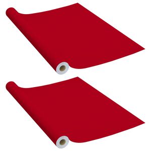 vidaXL Self-adhesive Furniture Films 2 pcs Red 500x90 cm PVC