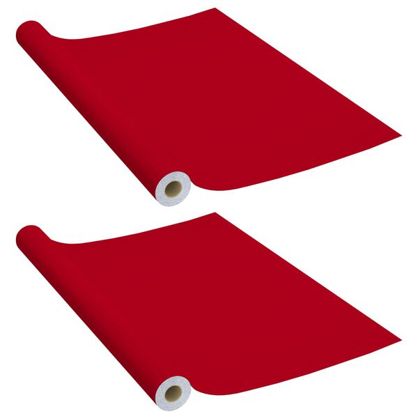 vidaXL Self-adhesive Furniture Films 2 pcs Red 500x90 cm PVC