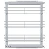 vidaXL 3-Tier Pull-out Kitchen Wire Basket Silver 47x15.5x55.5 cm