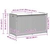 vidaXL Outdoor Storage Bench with Cushion Black 100 cm Poly Rattan