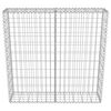 vidaXL Gabion Wall with Covers Galvanised Steel 100x20x100 cm